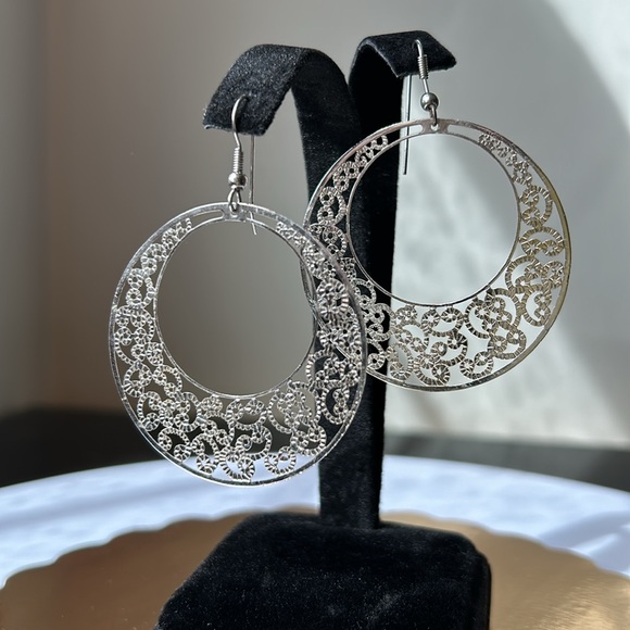 Silver Boho Earrings - Picture 5 of 7